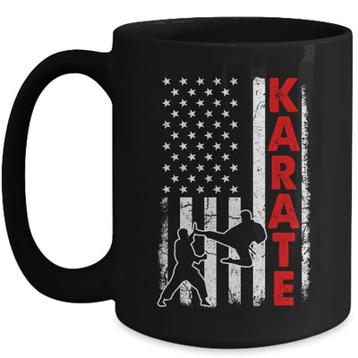 Funny American Flag Karate Art For Men Women Karate Lover Mug | teecentury