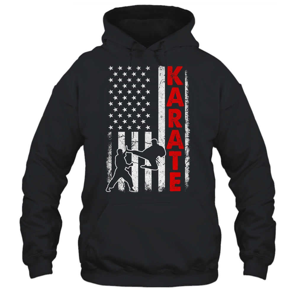 Funny American Flag Karate Art For Men Women Karate Lover Shirt & Hoodie | teecentury