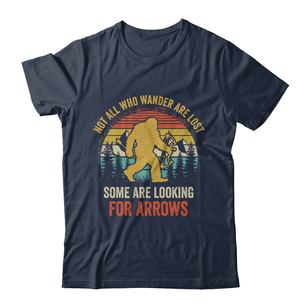 Funny Archery Not All Wander Are Lost Arrows Bigfoot Vintage Shirt & Hoodie | teecentury