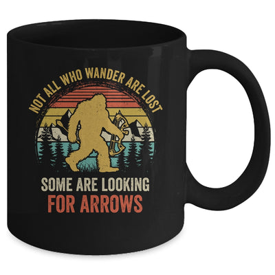 Funny Archery Not All Wander Are Lost Arrows Bigfoot Vintage Mug | teecentury