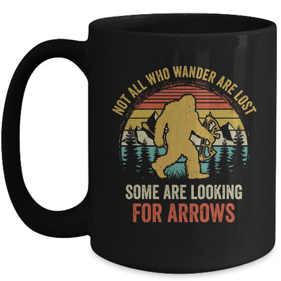 Funny Archery Not All Wander Are Lost Arrows Bigfoot Vintage Mug | teecentury