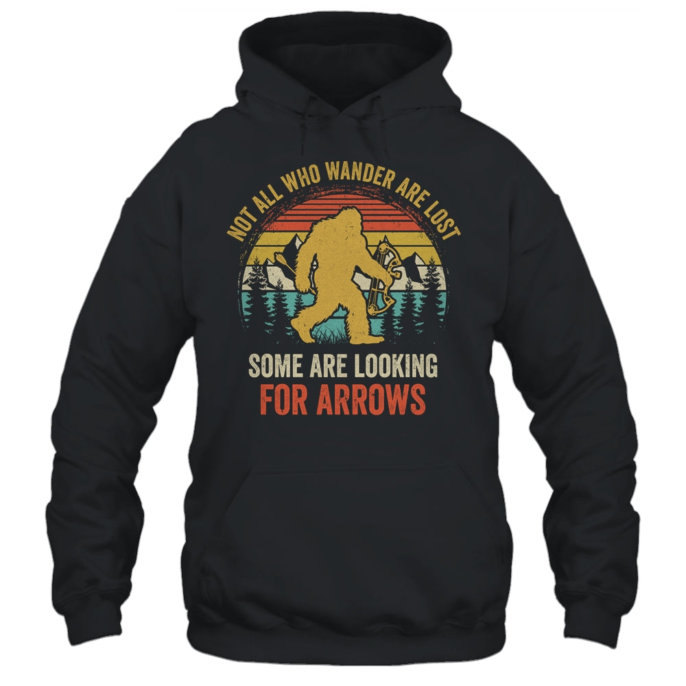 Funny Archery Not All Wander Are Lost Arrows Bigfoot Vintage Shirt & Hoodie | teecentury