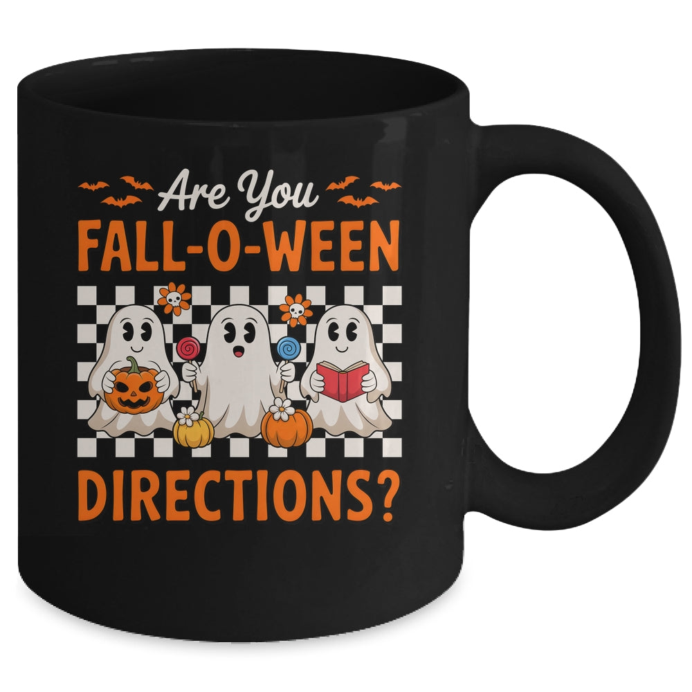 Funny Are You Fall O Ween Directions Teacher Halloween Ghost Mug | teecentury