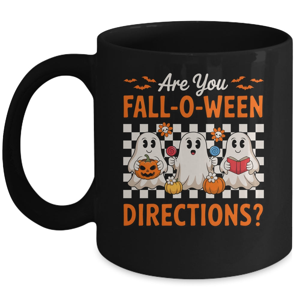 Funny Are You Fall O Ween Directions Teacher Halloween Ghost Mug | teecentury