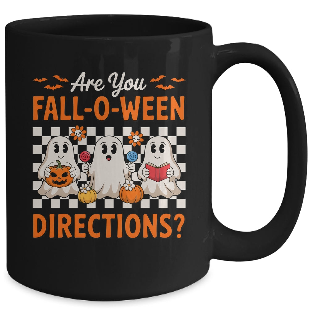 Funny Are You Fall O Ween Directions Teacher Halloween Ghost Mug | teecentury