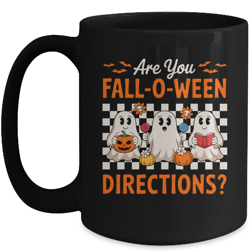 Funny Are You Fall O Ween Directions Teacher Halloween Ghost Mug | teecentury