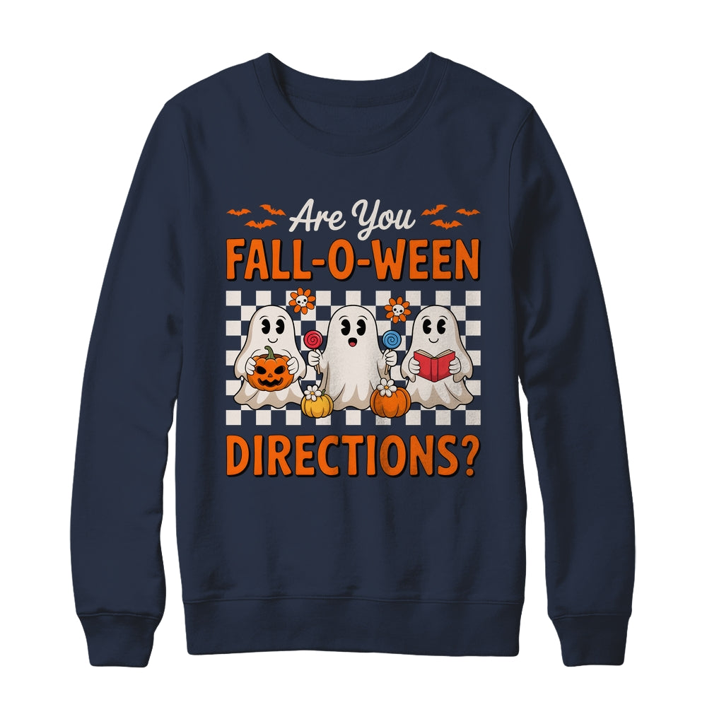 Funny Are You Fall O Ween Directions Teacher Halloween Ghost Shirt & Sweatshirt | teecentury