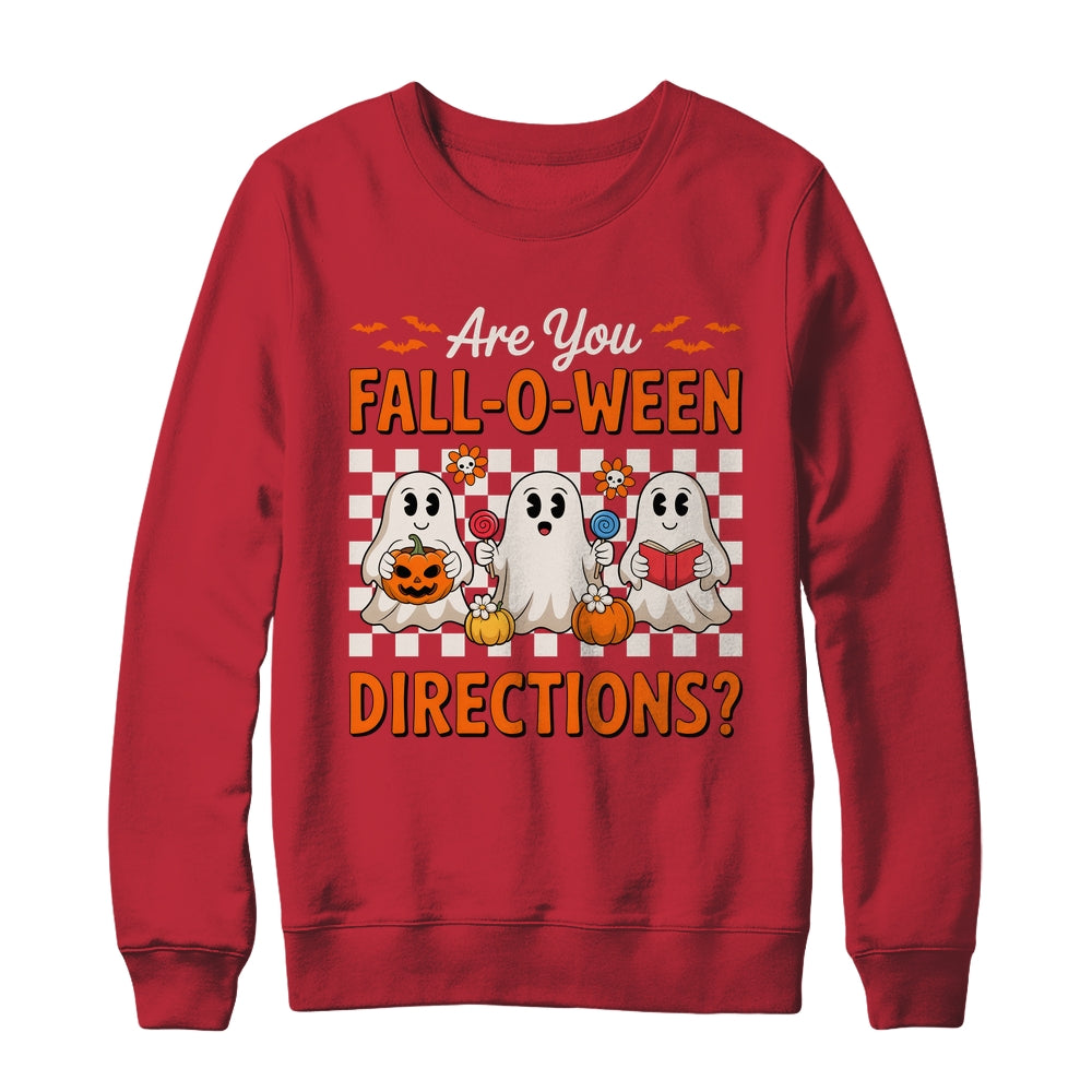 Funny Are You Fall O Ween Directions Teacher Halloween Ghost Shirt & Sweatshirt | teecentury