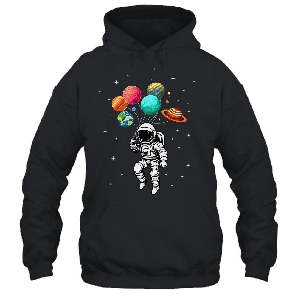 Funny Astronaut With Planets In Hand For Men Women Spaceman Shirt & Tank Top | teecentury