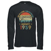 Funny August 1959 Vintage 65th Birthday Decorations Men Shirt & Hoodie | teecentury