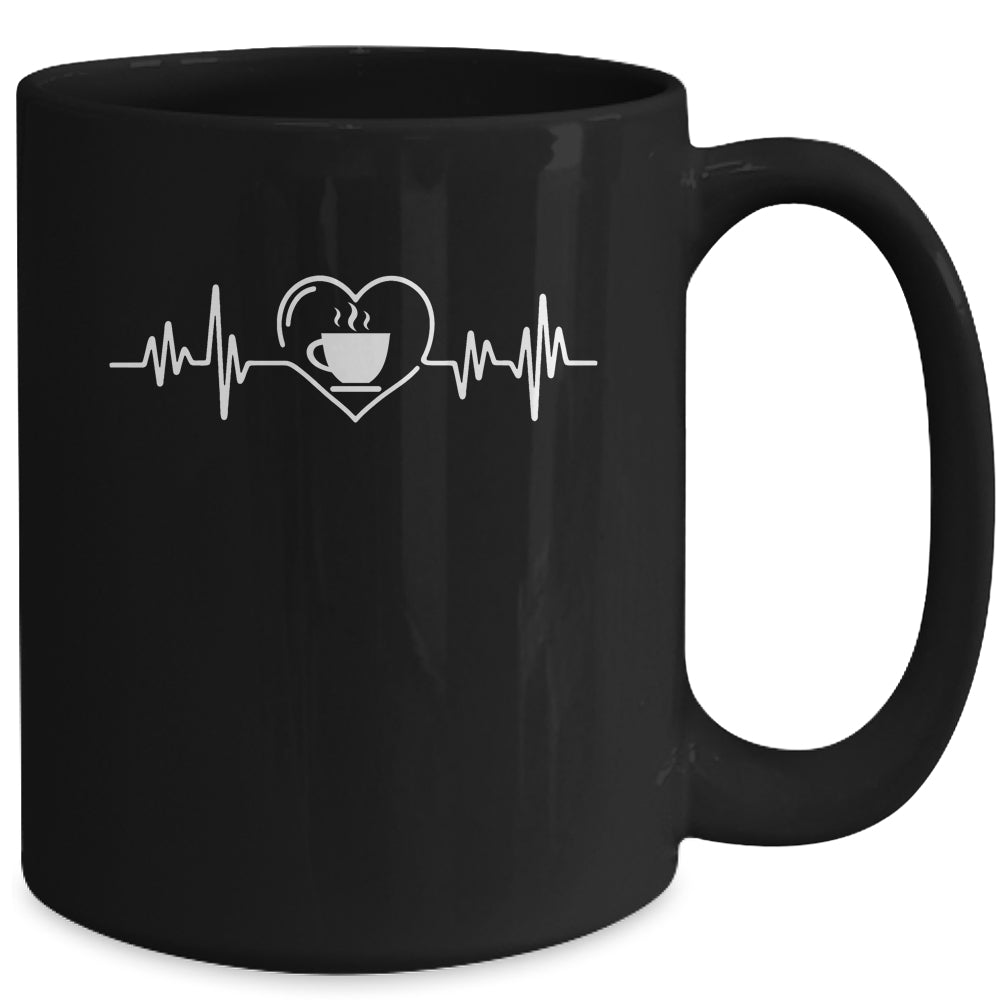 Funny Barista Heartbeat Design For Men Women Coffee Lovers Mug | teecentury