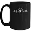 Funny Barista Heartbeat Design For Men Women Coffee Lovers Mug | teecentury