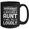 Funny Baseball Aunt Warning Baseball Aunt Will Yell Loudly Mug | teecentury