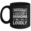 Funny Baseball Grandma Warning Baseball Will Yell Loudly Mug | teecentury