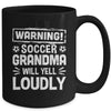 Funny Baseball Grandma Warning Baseball Will Yell Loudly Mug | teecentury