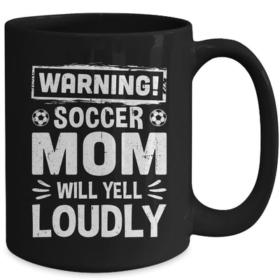 Funny Baseball Mom Warning Baseball Mom Will Yell Loudly Mug | teecentury