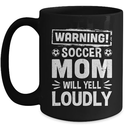 Funny Baseball Mom Warning Baseball Mom Will Yell Loudly Mug | teecentury