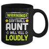 Funny Basketball Aunt Warning Basketball Will Yell Loudly Mug | teecentury