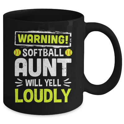 Funny Basketball Aunt Warning Basketball Will Yell Loudly Mug | teecentury