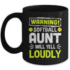 Funny Basketball Aunt Warning Basketball Will Yell Loudly Mug | teecentury