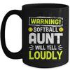 Funny Basketball Aunt Warning Basketball Will Yell Loudly Mug | teecentury