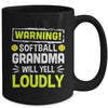 Funny Basketball Grandma Warning Basketball Will Yell Loudly Mug | teecentury
