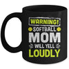 Funny Basketball Mom Warning Basketball Mom Will Yell Loudly Mug | teecentury