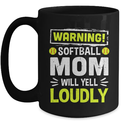 Funny Basketball Mom Warning Basketball Mom Will Yell Loudly Mug | teecentury