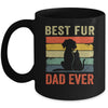 Funny Best Fur Dad Ever Vintage Dog Cat Lover Fathers Day Mug | teecentury