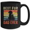 Funny Best Fur Dad Ever Vintage Dog Cat Lover Fathers Day Mug | teecentury