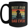 Funny Best Fur Dad Ever Vintage Dog Cat Lover Fathers Day Mug | teecentury