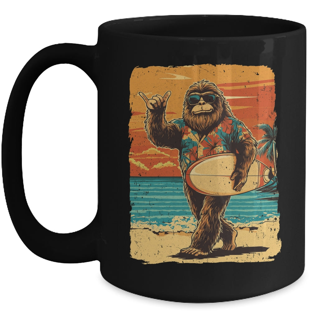 Funny Bigfoot Aloha Hawaiian Surfing Tropical Beach Surfer Mug | teecentury