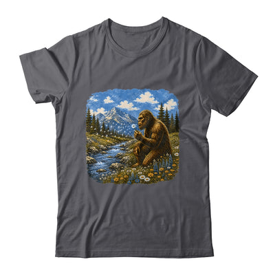 Funny Bigfoot Blowing Dandelion Sasquatch Wishes Vintage Art Shirt & Hoodie | teecentury