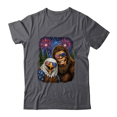 Funny Bigfoot Eagle Selfie Rock On 4Th Of July Men Women Shirt & Hoodie | teecentury