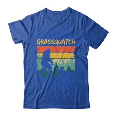 Funny Bigfoot Lawn Mowing Grassquatch Caretaker Landscaping Shirt & Tank Top | teecentury