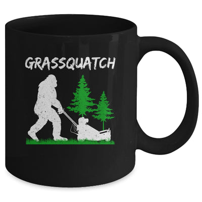 Funny Bigfoot Lawn Mowing Grassquatch Lawn Mower Men Women Mug | teecentury