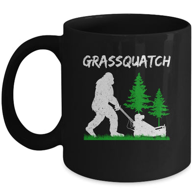 Funny Bigfoot Lawn Mowing Grassquatch Lawn Mower Men Women Mug | teecentury