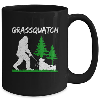 Funny Bigfoot Lawn Mowing Grassquatch Lawn Mower Men Women Mug | teecentury