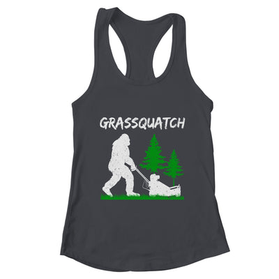 Funny Bigfoot Lawn Mowing Grassquatch Lawn Mower Men Women Shirt & Tank Top | teecentury