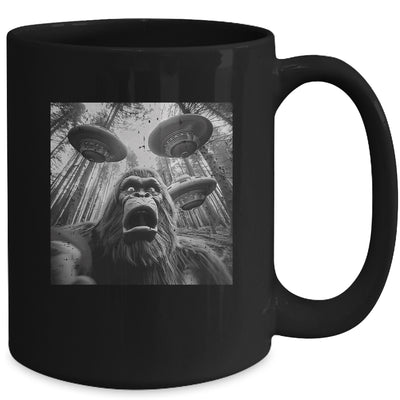 Funny Bigfoot Sasquatch Alien UFO Men Women Graphic Selfie Mug | teecentury