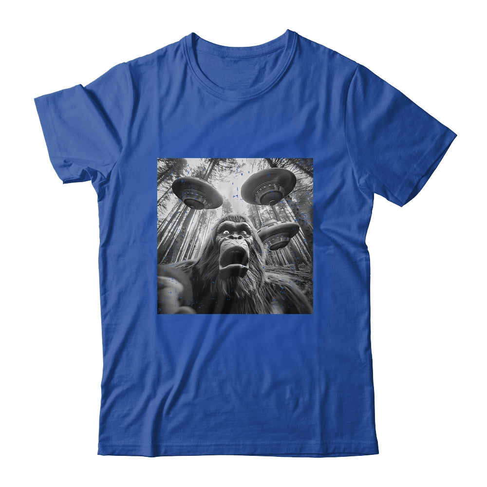 Funny Bigfoot Sasquatch Alien UFO Men Women Graphic Selfie Shirt & Tank Top | teecentury