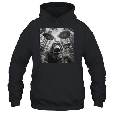 Funny Bigfoot Sasquatch Alien UFO Men Women Graphic Selfie Shirt & Tank Top | teecentury