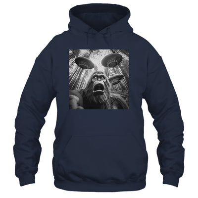 Funny Bigfoot Sasquatch Alien UFO Men Women Graphic Selfie Shirt & Tank Top | teecentury