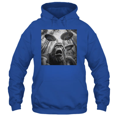 Funny Bigfoot Sasquatch Alien UFO Men Women Graphic Selfie Shirt & Tank Top | teecentury