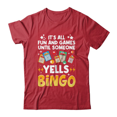 Funny Bingo For Men Women Lucky Bingo Make Me Yell Bingo Shirt & Tank Top | teecentury