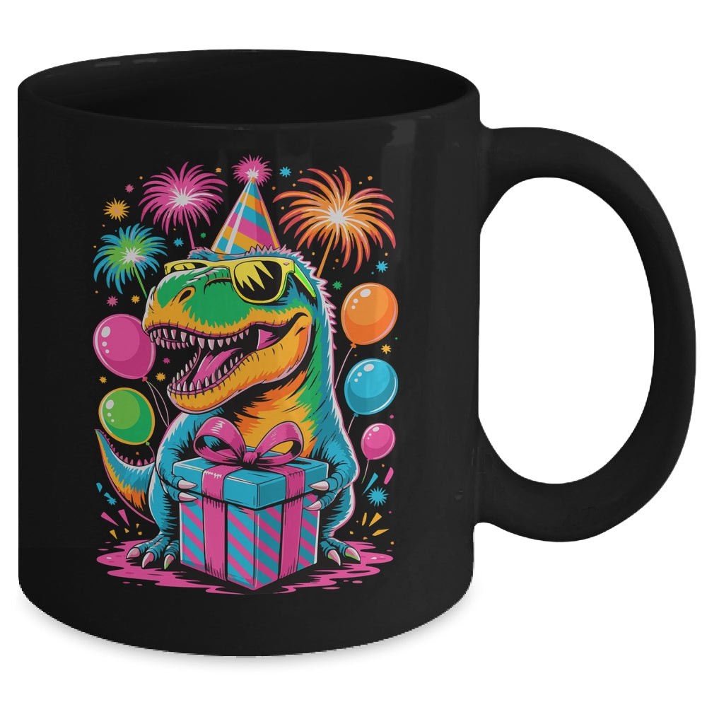 Funny Birthday Dinosaur Party T-Rex Retro Dinosaur Boy Girl Mug | teecentury