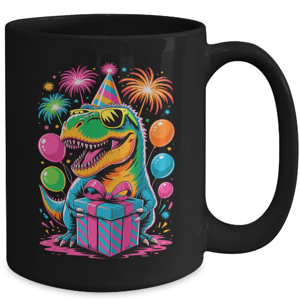 Funny Birthday Dinosaur Party T-Rex Retro Dinosaur Boy Girl Mug | teecentury