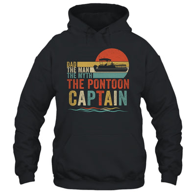 Funny Boat Boating Dad Man Myth Pontoon Captain Men Retro Shirt & Hoodie | teecentury