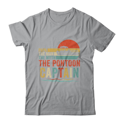 Funny Boat Boating Papa Man Myth Pontoon Captain Men Retro Shirt & Hoodie | teecentury