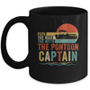 Funny Boat Boating Papa Man Myth Pontoon Captain Men Retro Mug | teecentury